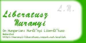 liberatusz muranyi business card